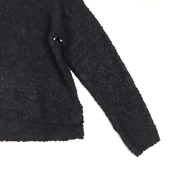 Bobeau Women’s Large Black Popcorn Knit Turtleneck Sweater Hi-Low Hem NWOT - Picture 10 of 13